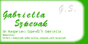 gabriella szpevak business card